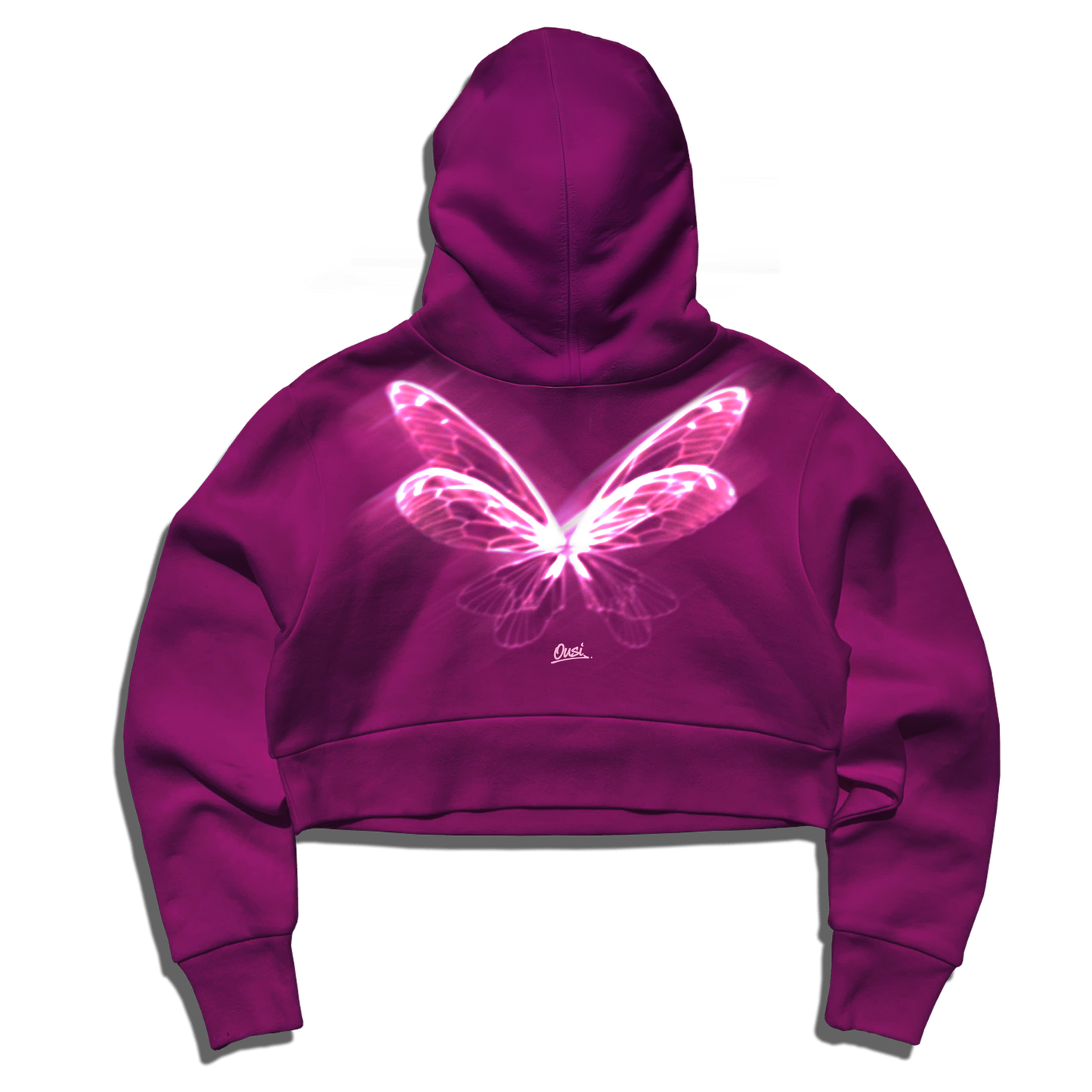 Pink "Fairy Glow" Crop Hoodie - PRE-ORDER