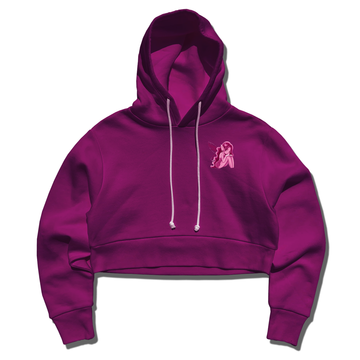 Pink "Fairy Glow" Crop Hoodie - PRE-ORDER