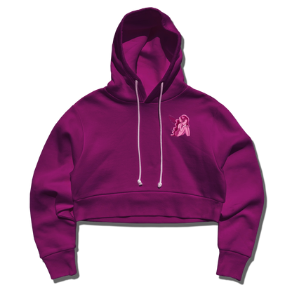 Pink "Fairy Glow" Crop Hoodie - PRE-ORDER