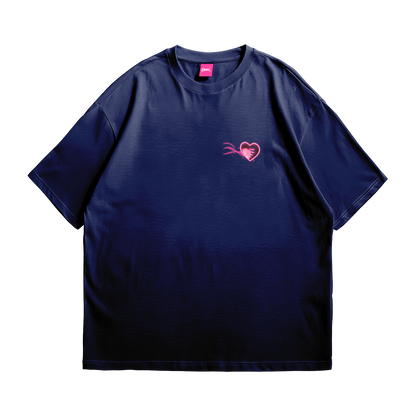 Navy “Heart Motion” Oversize Tee - PRE-ORDER