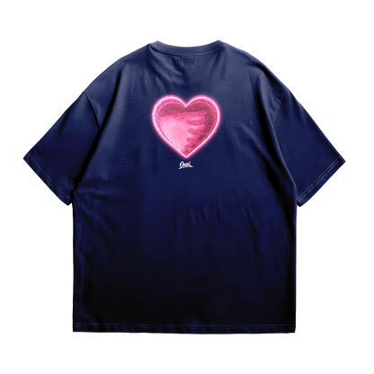 Navy “Heart Motion” Oversize Tee - PRE-ORDER